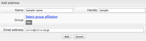 add address (registration) area