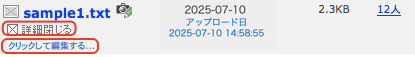ファイル詳細画面
